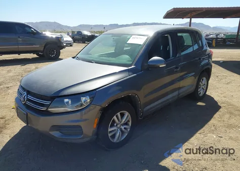 2013 Volkswagen Tiguan S из США, поврежденный, VIN WVGBV3AX2DW569230